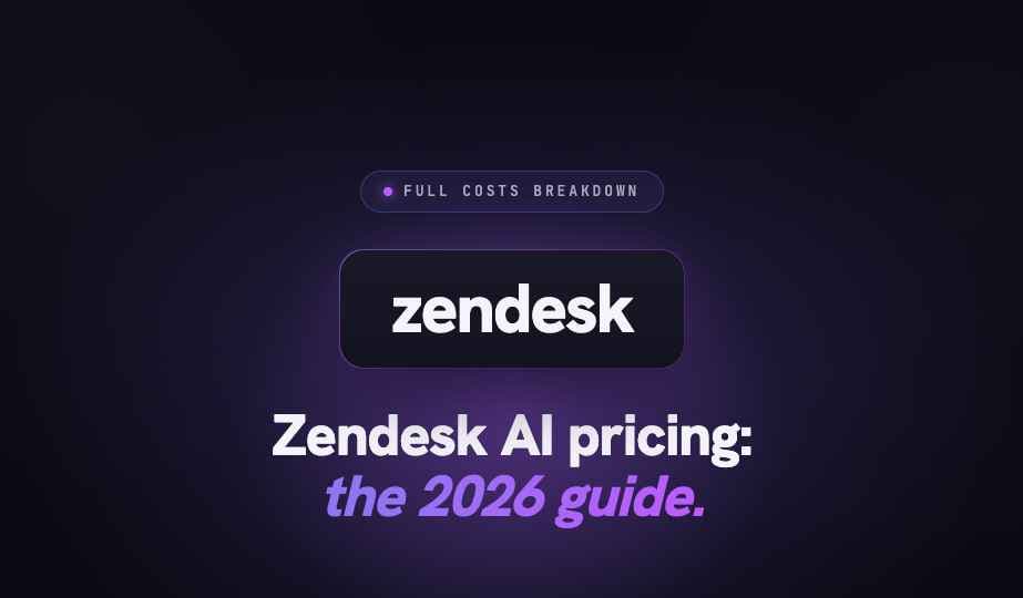 Breakdown of Zendesk AI pricing in 2026 across suite plans, AI agent resolutions, and add-on costs.