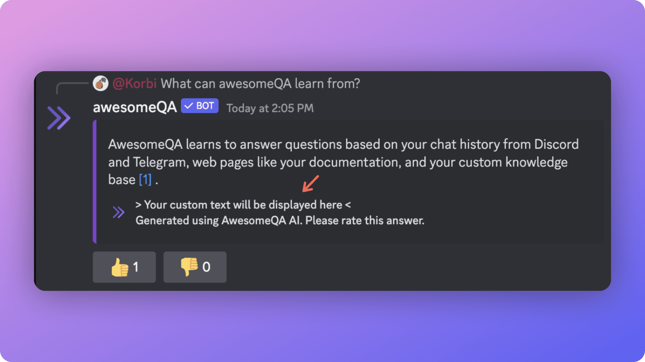 Feedback Buttons on Discord