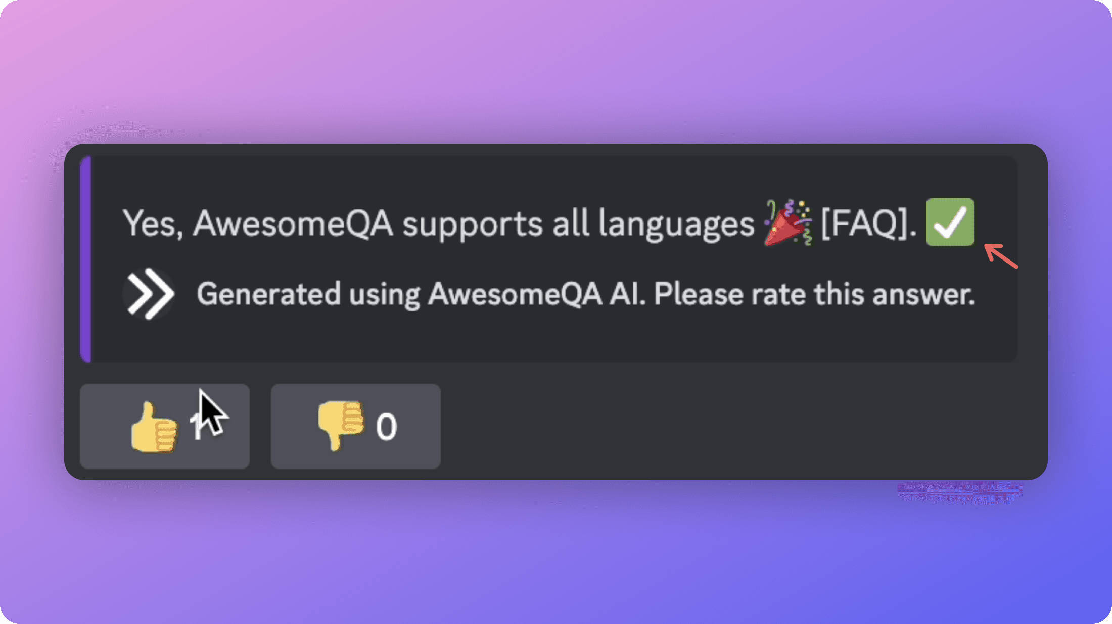 Feedback Buttons on Discord