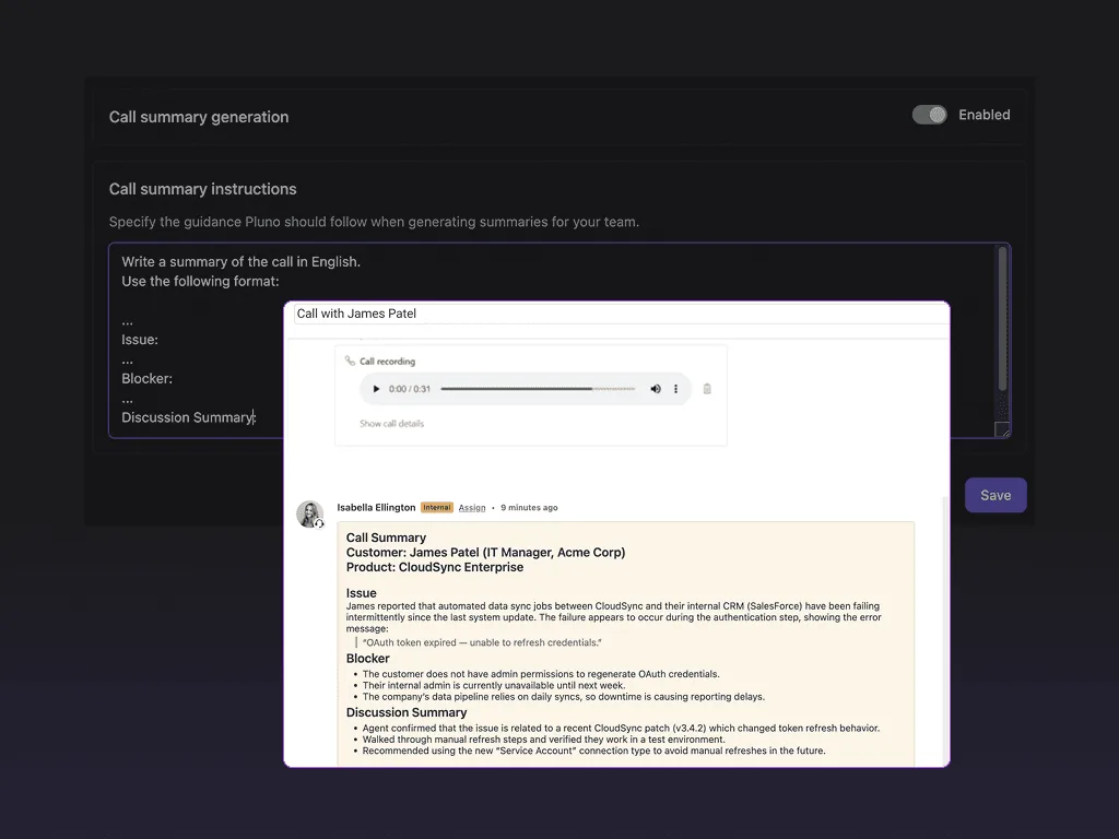 Zendesk Calls Summary and Insights