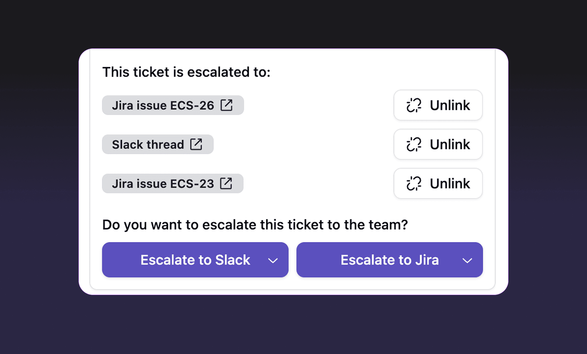 Link Multiple Jira Issues and Slack Threads to a Single Zendesk Ticket