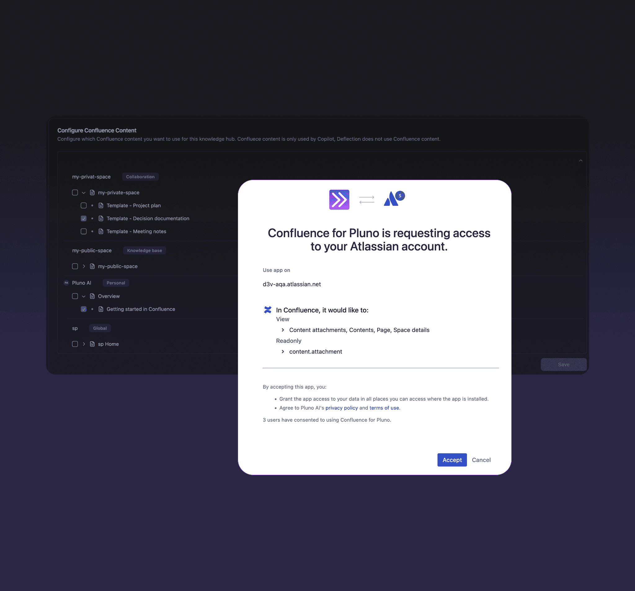 Confluence supported for Knowledge Base