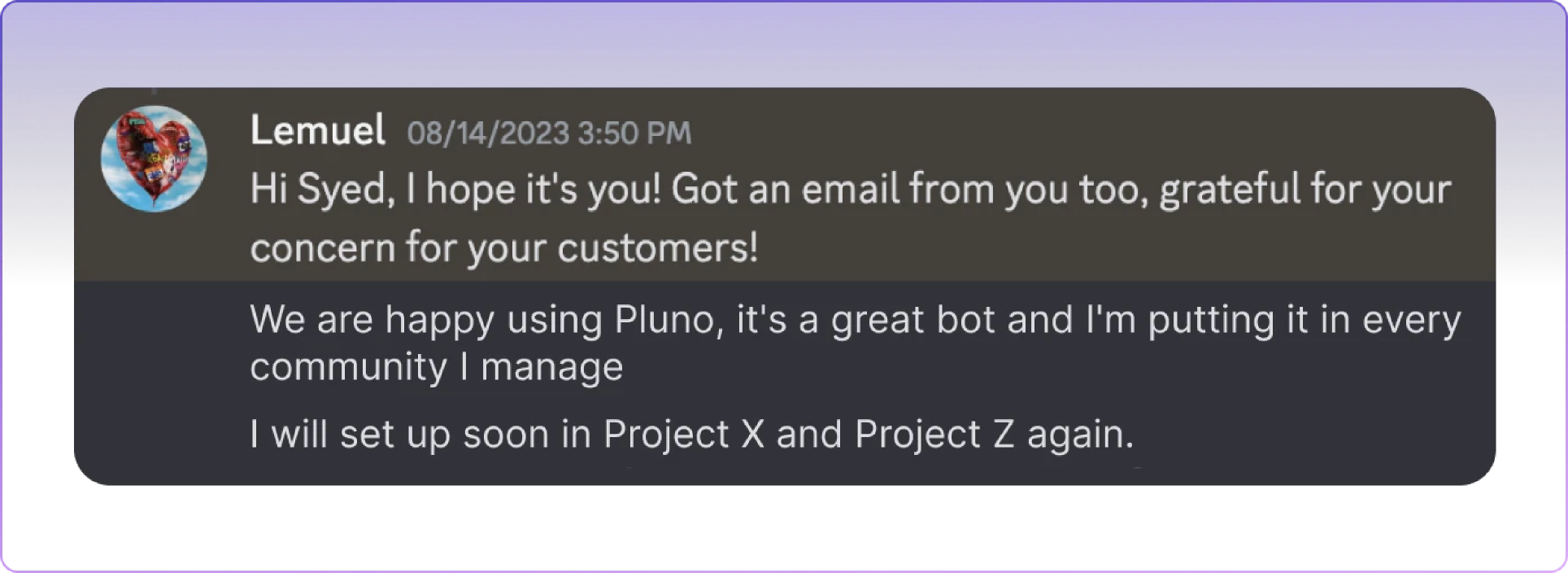 Up-to-date responses to community questions